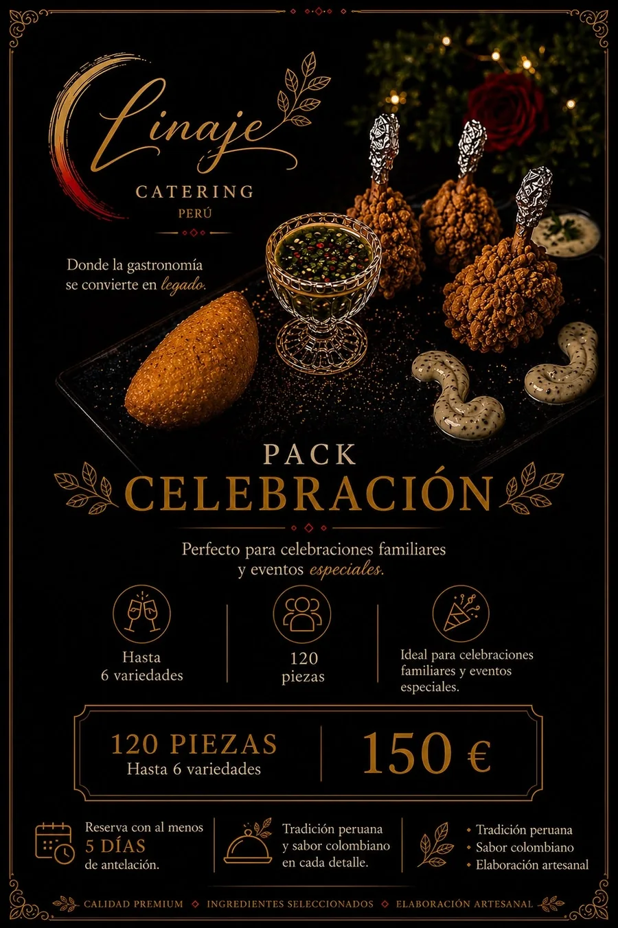 Flyer del Pack Celebración